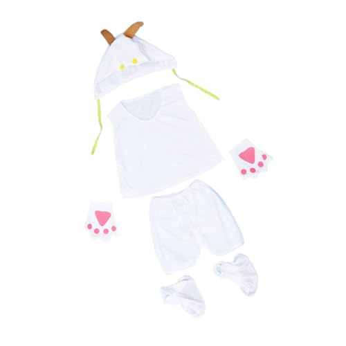DIKACA Kinderkostüm Stücke Kinderkleidung Hasenkostüm Kinderkostüme Tierkostüm für Kinder Kleider Performance-Kostüm Cosplay-Kostüm für Kinder die Kuh einstellen Weiß Kleidung von DIKACA