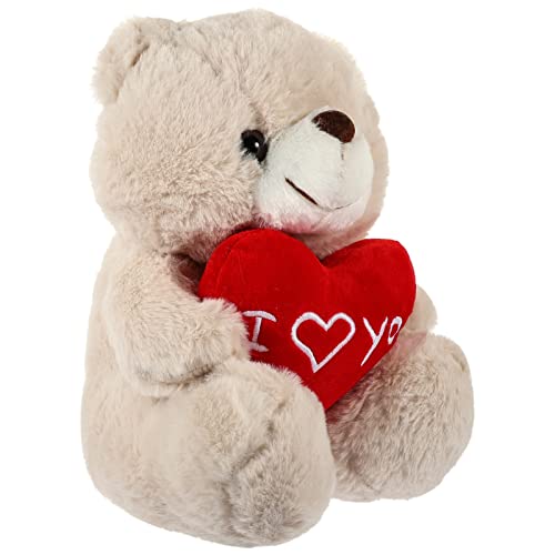 DIKACA Teddybär Valentinstag Valentinsspielzeug Für Den Unterricht -Valentinstag- Für Die Schule Ausgestopftes Bärenspielzeug Stofftiere Für Plüsch Beige von DIKACA