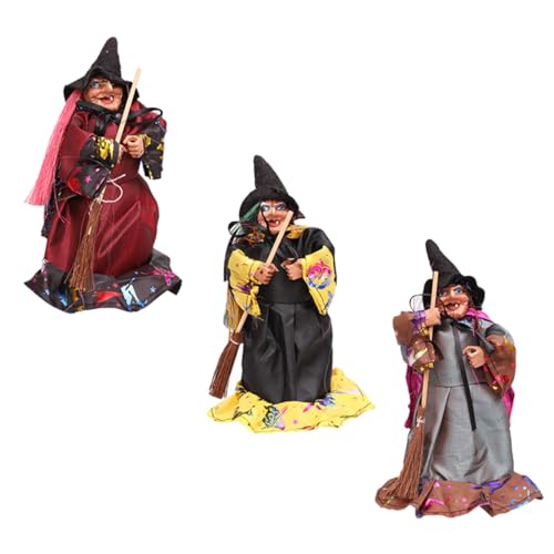 DIKACA Teiliges Halloween Hexenpuppen Bunte Party Deko Figuren aus Geruchsneutralem mit Besen zum Aufhängen Gruselige Tisch und Wanddekoration für Halloween Partys und Festlichkeiten DIKACA Teiliges Halloween Hexenpuppen Bunte Party Deko Figuren aus Geruchsneutralem mit Besen zum Aufhängen Gruselige Tisch und Wanddekoration für Halloween Partys und Festlichkeiten von DIKACA