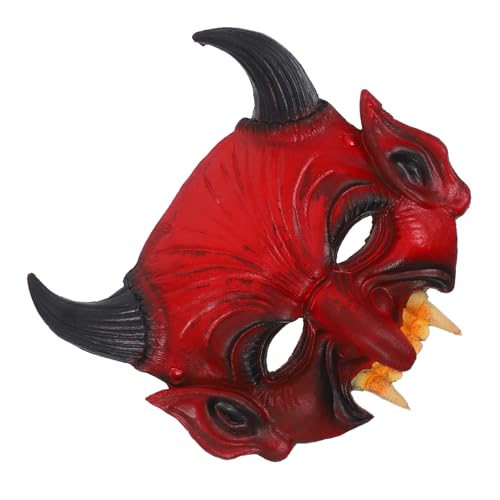 DIKACA Teufelsmaske Dämonen-Gesichtsmaske Lustiges Halloween Karneval Masken Party Jack Cosplay-Maske Cosplay -Requisiten Kostümzubehör Bühnenleistungsprop Halloween-Hirschmaske Pu rot DIKACA Teufelsmaske Dämonen-Gesichtsmaske Lustiges Halloween Karneval Masken Party Jack Cosplay-Maske Cosplay -Requisiten Kostümzubehör Bühnenleistungsprop Halloween-Hirschmaske Pu rot von DIKACA
