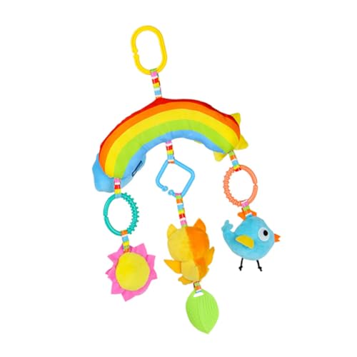 DIKACA Tier Bett Glocke Animal Toys Tier Toy Babys Present Cartoon Rassel Krippe hängende Rassel Krippenanhänger Kieselgel Colorful von DIKACA