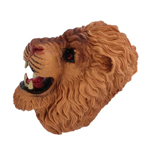 DIKACA Tierische Marionette Handpuppen Handpuppe Für Tierhandpuppe Tierpuppen Weiches Gummi Khaki von DIKACA