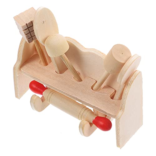 DIKACA Tiny House Kitchen Accessoires Dollhouse Accessoires Miniatur Küchenutensilien Puppenhaus Backgeschirr Kinder Miniaturspielzeug Puppenhaus Küchenutensilien Nudelholz Modell von DIKACA