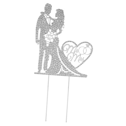 DIKACA Luxuriöse Mr & Picks – Hochzeitstortendekoration – Großer Topper – Cupcake-topper – Party-kuchendekorationen – Ideal für Hochzeitsparty-gastgeschenke von DIKACA