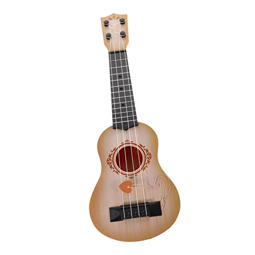 DIKACA Ukulele Kleinkindgitarre Kindergitarre Für Mädchen Ukulele Für Anfänger Kleinkind Ukulele Gitarrenspielzeug Für Kleinkinder Gitarre -Ukulele Plastik Khaki von DIKACA