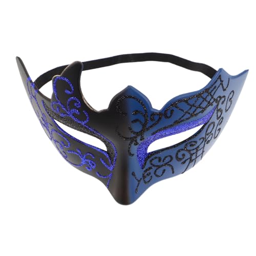 DIKACA Venetian Halbgesichts-maske für Herren mit Handbemaltem Künstlerischem Muster Glitzernd Komfortabel Vielseitig für Halloween Karneval Maskenball und Cosplay Dekoratives von DIKACA