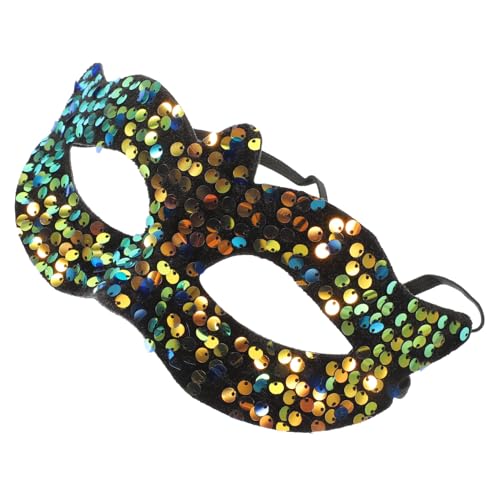 DIKACA Venezianische Masquerade Maske Goldene Sequin Maskeraden Maske mit Spitzem Design für Halloween Karneval Cosplay Bühnenauftritt und Festliche Partydeko von DIKACA