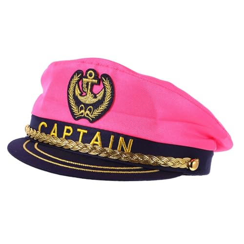 DIKACA Verstellbare Kapitänsmütze für Erwachsene aus Leichtem Polyesterstoff Atmungsaktiv und Strapazierfähig Modische Damen Bootsmütze für Yacht Segelpartys für Kostüm und Cosplay von DIKACA