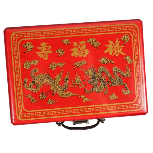 DIKACA Vintage Mahjong Koffer aus Holz mit Tragegriff Praktische Mahjong Aufbewahrungsbox für und Reisen Robustes und Sicheres Material Retro Design DIKACA Vintage Mahjong Koffer aus Holz mit Tragegriff Praktische Mahjong Aufbewahrungsbox für und Reisen Robustes und Sicheres Material Retro Design von DIKACA