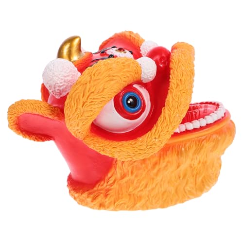 DIKACA Weiche Gummi Löwen Weckpuppe Emuliertes Tierspielzeug Stofftier Handpuppe Süße Handpuppe Frühes Lernspielzeug Rollenspiel Handpuppen Tanzende Löwenpuppe Hand Kunststoff von DIKACA