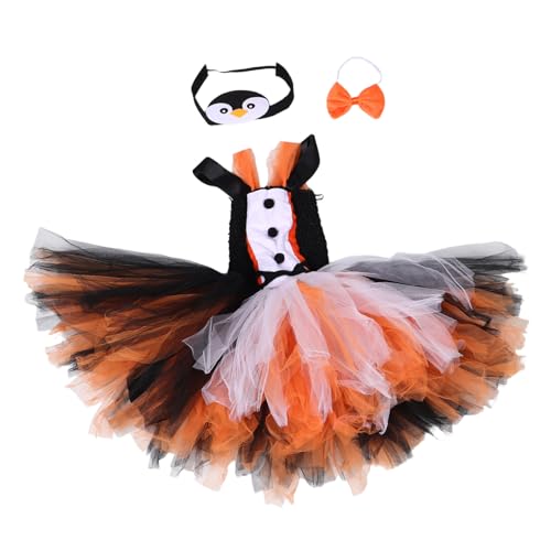 DIKACA Weicher Atmungsaktiver Pinguin Tutu Rock mit Stirnband und Fliege für Kleinkinder Vielseitiges Cosplay Outfit für Halloween Geburtstag und Tier-themenparty DIKACA Weicher Atmungsaktiver Pinguin Tutu Rock mit Stirnband und Fliege für Kleinkinder Vielseitiges Cosplay Outfit für Halloween Geburtstag und Tier-themenparty von DIKACA