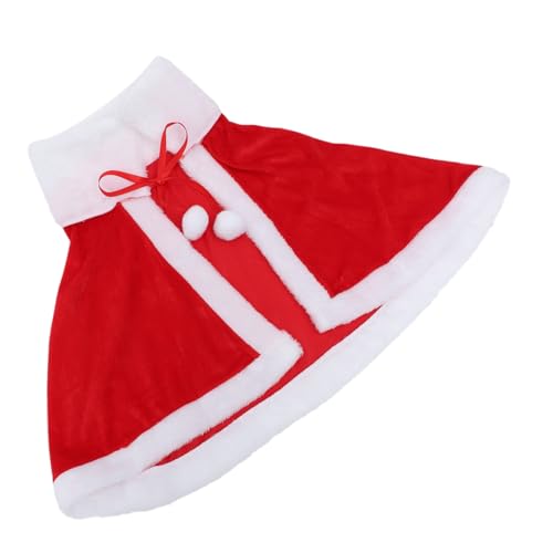 DIKACA Weicher Roter Weihnachtsplüsch Schal Damenfest Umhang Kuscheliger Shawl für Festliche Anlässe Damen Weihnachtsaccessoire von DIKACA