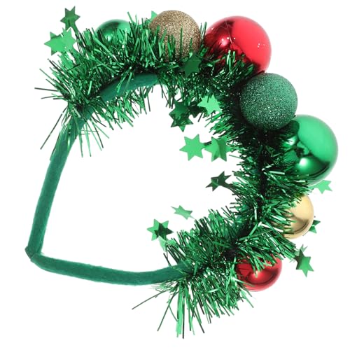 DIKACA Weihnachtliches Haarreif mit Kreativen Bunten Kugeln Grünen Bändern und Festlichem Design als Kopfschmuck für Weihnachtsfeiern und Partydeko Angenehmer Sitz und Passend Dekoratives DIKACA Weihnachtliches Haarreif mit Kreativen Bunten Kugeln Grünen Bändern und Festlichem Design als Kopfschmuck für Weihnachtsfeiern und Partydeko Angenehmer Sitz und Passend Dekoratives von DIKACA