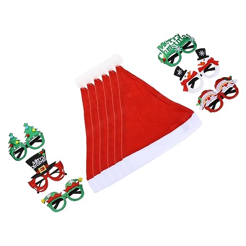 DIKACA Weihnachtliches Teiliges Party mit Lustigen Weihnachtsbrillen und Klassischen Mützen Langlebiges Kostümzubehör für Karneval Maskerade und Festliche Fotorequisiten DIKACA Weihnachtliches Teiliges Party mit Lustigen Weihnachtsbrillen und Klassischen Mützen Langlebiges Kostümzubehör für Karneval Maskerade und Festliche Fotorequisiten von DIKACA