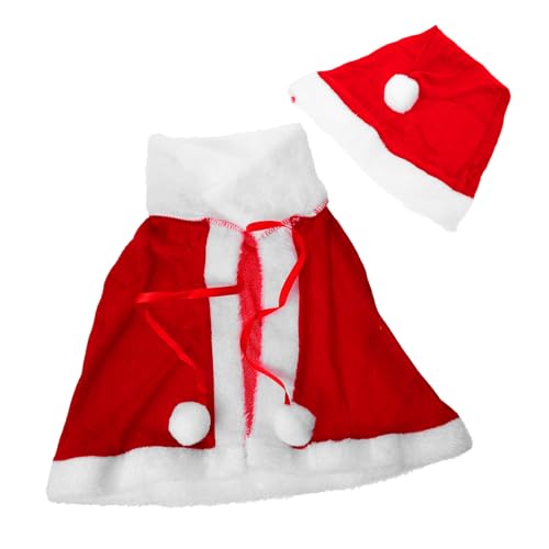 DIKACA Weihnachtsmann Umhang Weicher Warmer Santa Claus Umhang für Kleinkinder Festliches Kostüm für Weihnachtsfeier Rollenspiel und Fotos Langlebig Leuchtend und Pflegeleicht von DIKACA