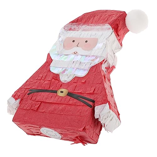 DIKACA Weihnachtspinata Dekorationen Piñata Weihnachten Gefüllte Piñata Vorabend Mini-weihnachts-piñata Weihnachtsspielzeug Weihnachtsdekoration Drinnen Urlaub Mini-piñata Usb Papier Rot von DIKACA