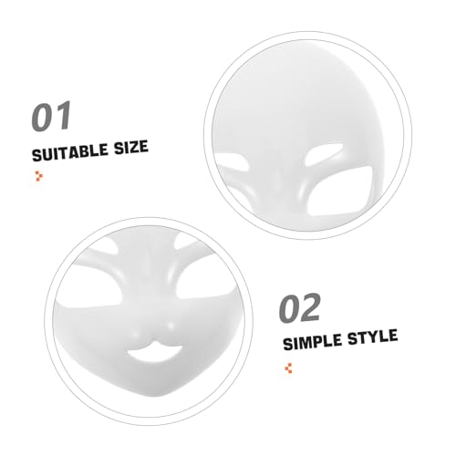 DIKACA Weiße Vollgesichtsmaske Cosplay Halloween Maske Einzigartiges Design Realistische Detailverarbeitung Party Kostümmaske für Maskenbälle und Karneval von DIKACA