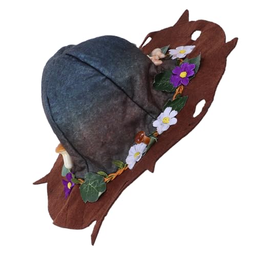 DIKACA Witch Hat mit Details Handgefertigter Hexenhut für Halloween Cosplay Kostümpartys Leicht Tragbar für Festivals Maskerade Veranstaltungen DIKACA Witch Hat mit Details Handgefertigter Hexenhut für Halloween Cosplay Kostümpartys Leicht Tragbar für Festivals Maskerade Veranstaltungen von DIKACA