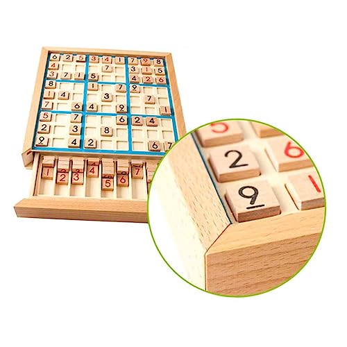 DIKACA Zahlen Schachbrett Kinderpuzzles Kinderpuzzles Brettspiel Kinderspiel Puzzles Trainingsbrett Für Logisches Denken Kindertischpuzzle Kinderbrettspiel Blau Holz von DIKACA