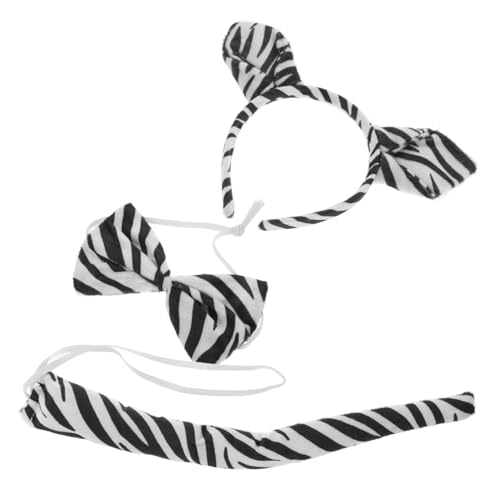 DIKACA Zebra Kostüm Teilig mit Kopfband Ohren Schleife und Tier Haarreif Festival Accessoires für Halloween Karneval Cosplay Party DIKACA Zebra Kostüm Teilig mit Kopfband Ohren Schleife und Tier Haarreif Festival Accessoires für Halloween Karneval Cosplay Party von DIKACA