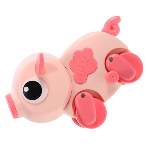 DIKACA Zieh das Schweinchen auf für kinderspielzeug termometre Toys for kucheltier Aufziehschwein -Aufziehspielzeug Tiermodell zum Aufziehen Plastik Rosa von DIKACA