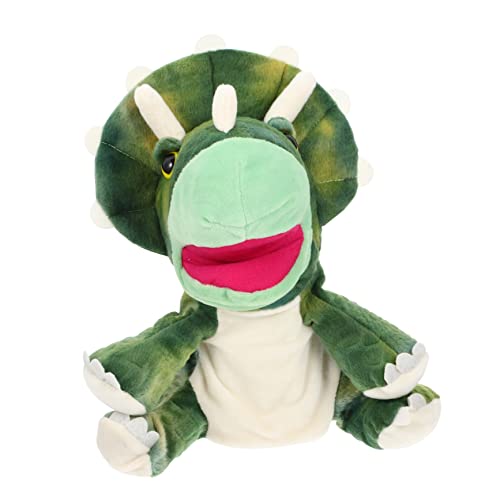 DIKACA handpuppe plüsch handpuppe Marionette Dinosaurier ausgestopft interaktives Puppen kinderknallzeug Dinosaurier Handpuppe lustige Plüschpuppe Green von DIKACA