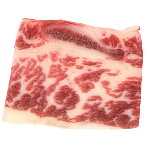 DIKACA künstliche Fleischstütze hühner hausdeko wohnraumdeko gekocht naturgetreues Rindfleischdekor Steak künstliches Lebensmittelmodell gefälschte Fleischdekoration PVC von DIKACA