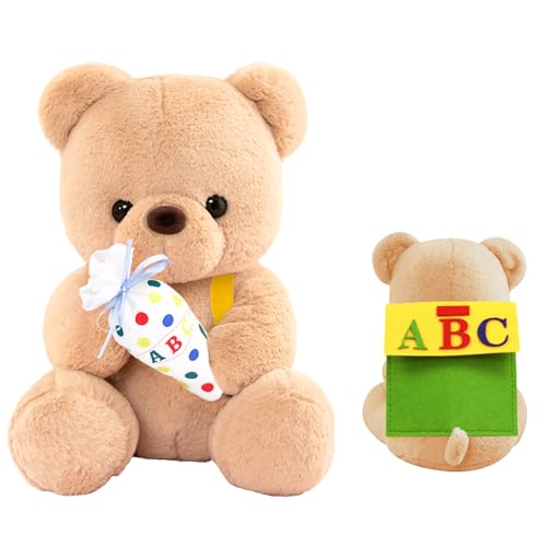 DIKARIYA Teddy zum Schulanfang, Teddybär Kuscheltier Einschulung, Teddy Plüschbär Schulanfang, Teddy Bear mit Schultüte und Schultüten zum Befüllen, Plüschteddy für Einschulung Geschenk Jungen Mädchen DIKARIYA Teddy zum Schulanfang, Teddybär Kuscheltier Einschulung, Teddy Plüschbär Schulanfang, Teddy Bear mit Schultüte und Schultüten zum Befüllen, Plüschteddy für Einschulung Geschenk Jungen Mädchen von DIKARIYA
