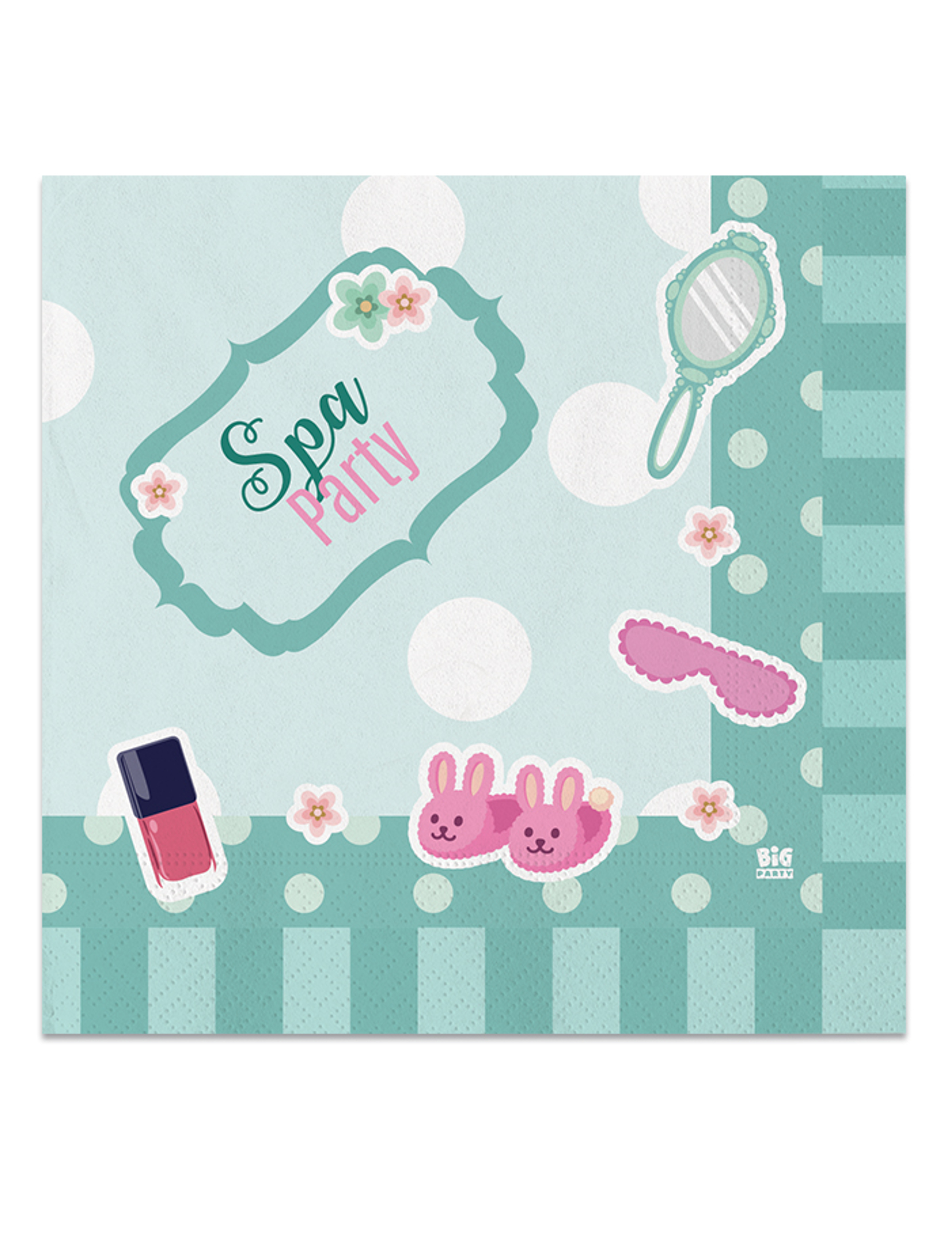 20 Spa Party Papierservietten in Minzgrün 33 x 33 cm von DIMAV