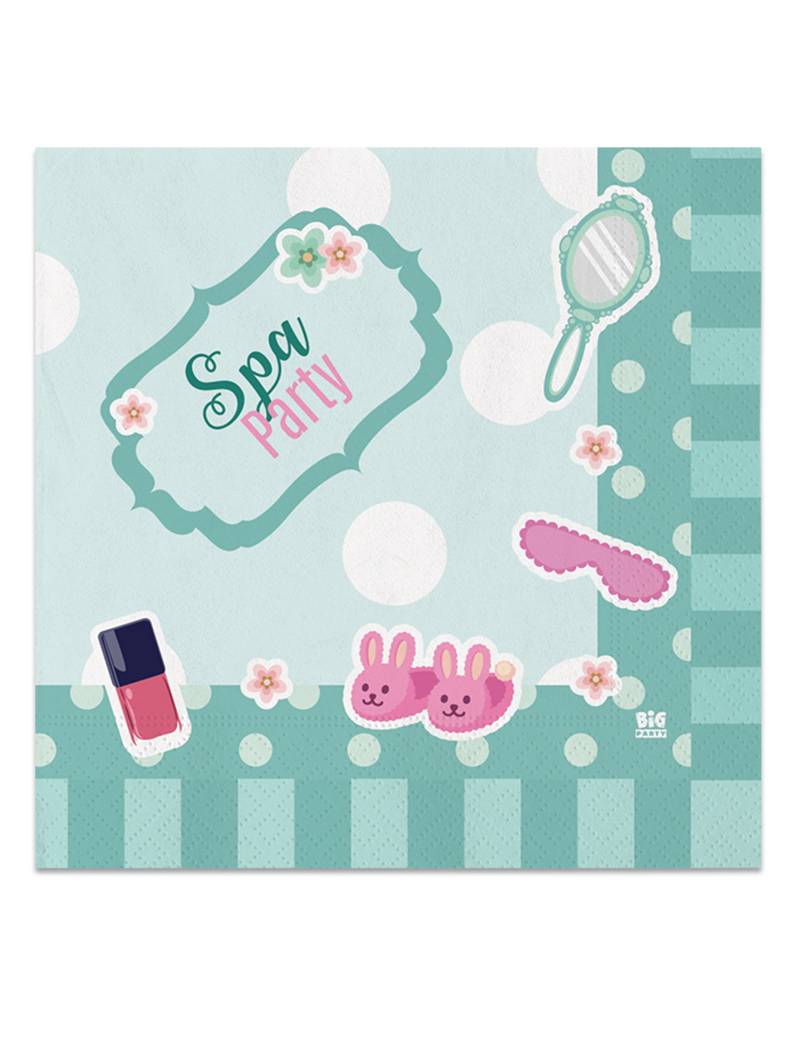 20 Spa Party Papierservietten in Minzgrün 33 x 33 cm von DIMAV