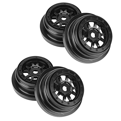 DINESA Metall-Felgennabe für 1/8 RC Auto-Upgrade-Teile, Zubehör, Schwarz, 4 Stück von DINESA