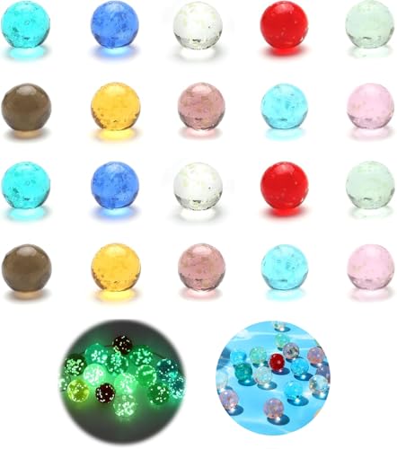 Glasmurmeln 20 Stück Superhelle Murmeln Leuchten im Dunkeln, Glasmurmeln Murmeln Mehrfarbigen Gepunkteten Murmeln, Bunte Glasmurmeln für Marmorbahn-Spiel Kugelbahn DIY und Heimdekoration Murmeln Glas Glasmurmeln 20 Stück Superhelle Murmeln Leuchten im Dunkeln, Glasmurmeln Murmeln Mehrfarbigen Gepunkteten Murmeln, Bunte Glasmurmeln für Marmorbahn-Spiel Kugelbahn DIY und Heimdekoration Murmeln Glas von DINGFENG
