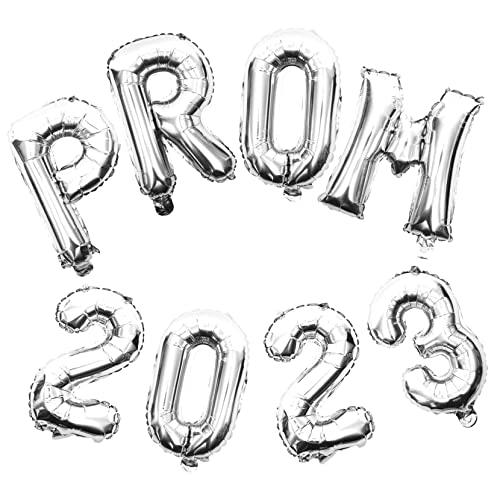 DINHEAROM 2 Sätze Graduation Party Ballons Prom Dekoration Aluminiumfolie Luftballons Silber Indoor Outdoor Abschlussfeier Foto Requisiten für Schule und Freunde von DINHEAROM