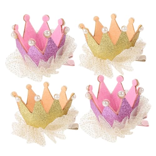 DINHEAROM 4 Stück Dekorative Krone Haarnadel für Mädchen Kinder Haarspange Chic Kopfschmuck Einfach zu Tragen für Partys und Alltag DINHEAROM 4 Stück Dekorative Krone Haarnadel für Mädchen Kinder Haarspange Chic Kopfschmuck Einfach zu Tragen für Partys und Alltag von DINHEAROM