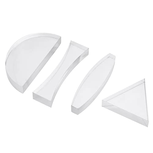 DINHEAROM 4 Stück Optische Linse Physik optische Rahmen Prismenlinse optische Wissenschaft physikalische Lehrlinse Optik optical zylindrische konvexe Linse Lehrmittel Acryl Transparent DINHEAROM 4 Stück Optische Linse Physik optische Rahmen Prismenlinse optische Wissenschaft physikalische Lehrlinse Optik optical zylindrische konvexe Linse Lehrmittel Acryl Transparent von DINHEAROM