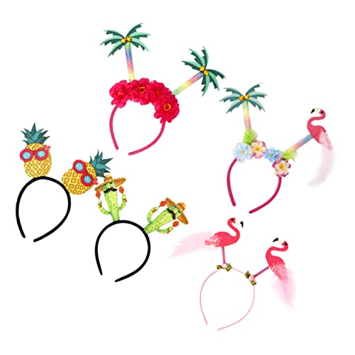 DINHEAROM 5 Stück Hawaiian Party Haarreif Teiliges Tropisches Design mit Flamingo Ananas Kokospalme und Kaktus für Luau Feiern und Cosplay Zubehör DINHEAROM 5 Stück Hawaiian Party Haarreif Teiliges Tropisches Design mit Flamingo Ananas Kokospalme und Kaktus für Luau Feiern und Cosplay Zubehör von DINHEAROM