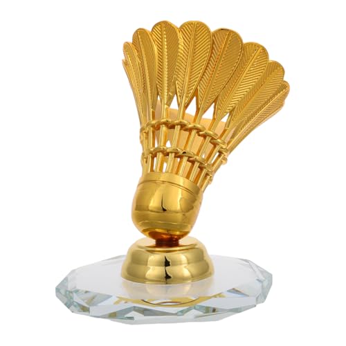 DINHEAROM Decorative Badminton Statue Für Auto-Dashboard Elegante Goldene Federball-skulptur Für Badminton-enthusiasten Auto-innenausstattung Mit Kristallbasis Und Filigraner DINHEAROM Decorative Badminton Statue Für Auto-Dashboard Elegante Goldene Federball-skulptur Für Badminton-enthusiasten Auto-innenausstattung Mit Kristallbasis Und Filigraner von DINHEAROM