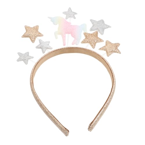 DINHEAROM Einhorn Stirnband mit Glitzer Fünfzackiger Stern Haarreif für Kindergeburtstag Festival Karneval Vielseitig Bezaubernd Perfektes Accessoire für Feierlichkeiten DINHEAROM Einhorn Stirnband mit Glitzer Fünfzackiger Stern Haarreif für Kindergeburtstag Festival Karneval Vielseitig Bezaubernd Perfektes Accessoire für Feierlichkeiten von DINHEAROM
