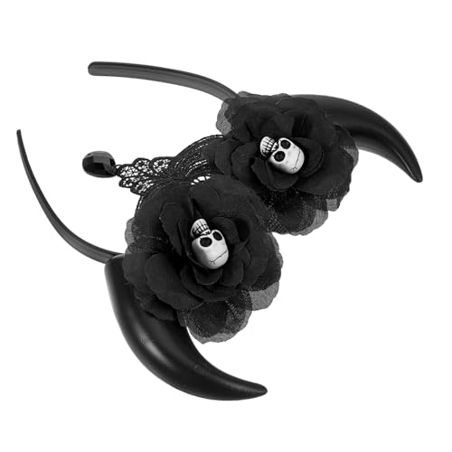 DINHEAROM Halloween-stirnband Für Damen: Teufelshörner-haarreif Für Erwachsene Mit – Elastisches Stirnband Für Cosplay-make-up Und Party-accessoires Für Damen von DINHEAROM