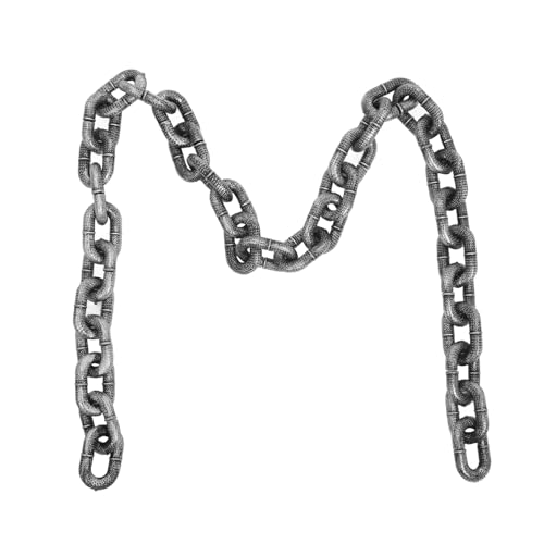 DINHEAROM Simulierte Eisenkettendekoration Hundehalsbandkette lustige Hundekette Piraten-Halloween-Dekorationen Kunststoffkette gefälschte Kette dekorative Ketten zum Aufhängen PVC Silber DINHEAROM Simulierte Eisenkettendekoration Hundehalsbandkette lustige Hundekette Piraten-Halloween-Dekorationen Kunststoffkette gefälschte Kette dekorative Ketten zum Aufhängen PVC Silber von DINHEAROM