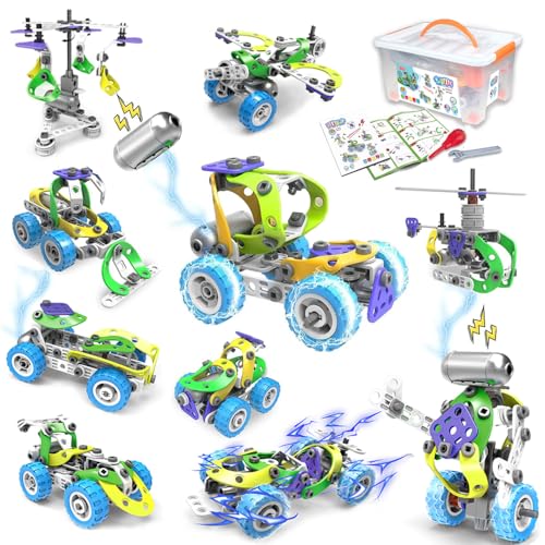 DINO SONO Kreatives Konstruktionsspielzeug mit batteriebetriebenem Motor–Bewegliche Modelle zum Leben erwecken! Bauspielzeug Bauset Bausteine Roboter für Kinder ab 5 Jahren von DINO SONO