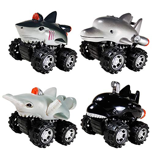 DINOBROS Hai Spielzeug ziehen zurück Autos für Jungen und Kleinkinder 4 Pack Ozean Meer Tier LKW Spielzeug Delphin Hammerhai Hai Killer Wal Playset Geschenk für 3 Jahre alt und bis DINOBROS Hai Spielzeug ziehen zurück Autos für Jungen und Kleinkinder 4 Pack Ozean Meer Tier LKW Spielzeug Delphin Hammerhai Hai Killer Wal Playset Geschenk für 3 Jahre alt und bis von DINOBROS