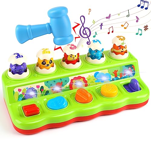 DINORUN Montessori Spielzeug ab 1 Jahr, Motorikspielzeug mit Musik und Licht, Pop Up Spielzeug ab 12 18 Monate, Lernspiele Geschenke für Mädchen Junge Kinderspielzeug DINORUN Montessori Spielzeug ab 1 Jahr, Motorikspielzeug mit Musik und Licht, Pop Up Spielzeug ab 12 18 Monate, Lernspiele Geschenke für Mädchen Junge Kinderspielzeug von DINORUN
