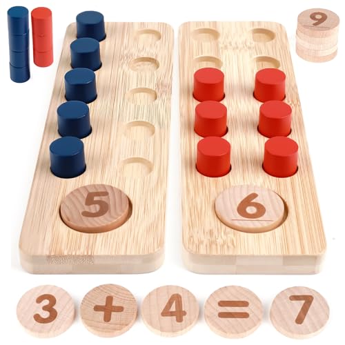 DINORUN Montessori Spielzeug ab 3 4 5 6 Jahre, Holzspielzeug Addition und Subtraktion innerhalb von 20 mit Aufbewahrungstasche, Kinderspiele ab 3 4 5 6 Jahre DINORUN Montessori Spielzeug ab 3 4 5 6 Jahre, Holzspielzeug Addition und Subtraktion innerhalb von 20 mit Aufbewahrungstasche, Kinderspiele ab 3 4 5 6 Jahre von DINORUN