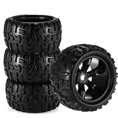 DINOWIN 4 Stück 150mm 1/8 RC Monster Truck Reifen und 17mm Sechskant Felgen für 1:8 Redcat Rovan HPI E-MAXX Savage Flux HSP Kyosho Hao Arma Kraton RC Auto Zubehör DINOWIN 4 Stück 150mm 1/8 RC Monster Truck Reifen und 17mm Sechskant Felgen für 1:8 Redcat Rovan HPI E-MAXX Savage Flux HSP Kyosho Hao Arma Kraton RC Auto Zubehör von DINOWIN