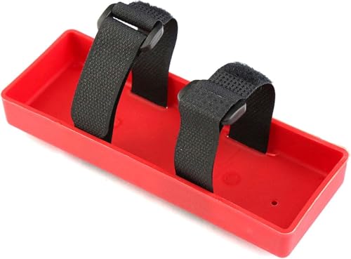 DINOWIN Plastik-Batteriefach Halterung Batterietablett für 1/8 1/10 RC Track Cart für AXIAL SCX10 D90 TRX4 Zubehör (Rot) von DINOWIN