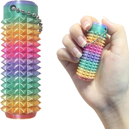 Little Ouchies Pain Fidget,Spiky Grippie Stim, Sensorik Spielzeug Für Erwachsene,Pocket Mini Fidget Toy, Spiky Grippie Stim Keychain, ADHS Spielzeug für Stressabbau und Fokus von DINSONG