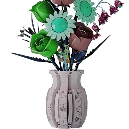 DINYOAN Blumenstrauß Bausatz mit Vase von DINYOAN