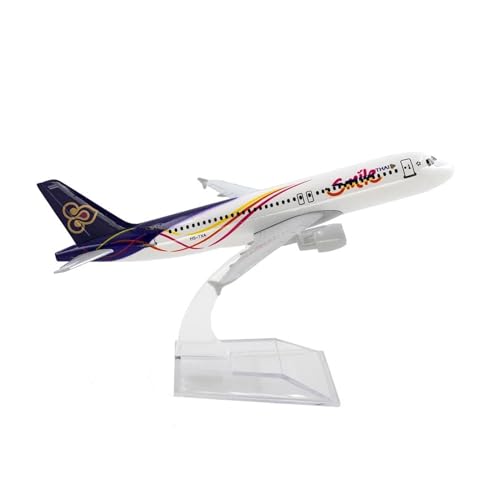 DIOTTI Aerobatic Flugzeug Legierungsflugzeug Im Maßstab 1:400, Airbus A320 Thai Smile, 16 cm, Flugzeugmodell, Spielzeug, Dekoration von DIOTTI