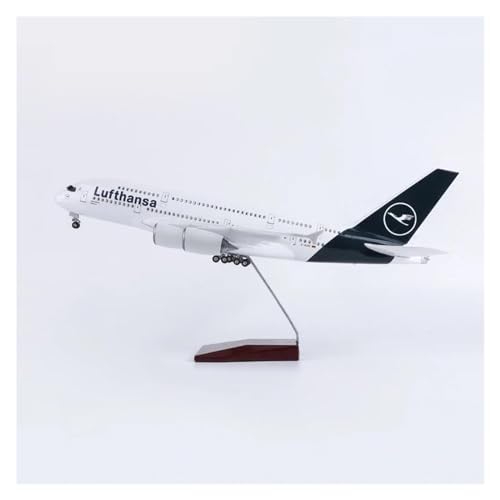 DIOTTI Aerobatic Flugzeug Maßstab 1:160, 45,5 cm, Flugzeug 380 A380 Lufthansa Airline-Modell Mit Licht (Farbe : NO Light) von DIOTTI